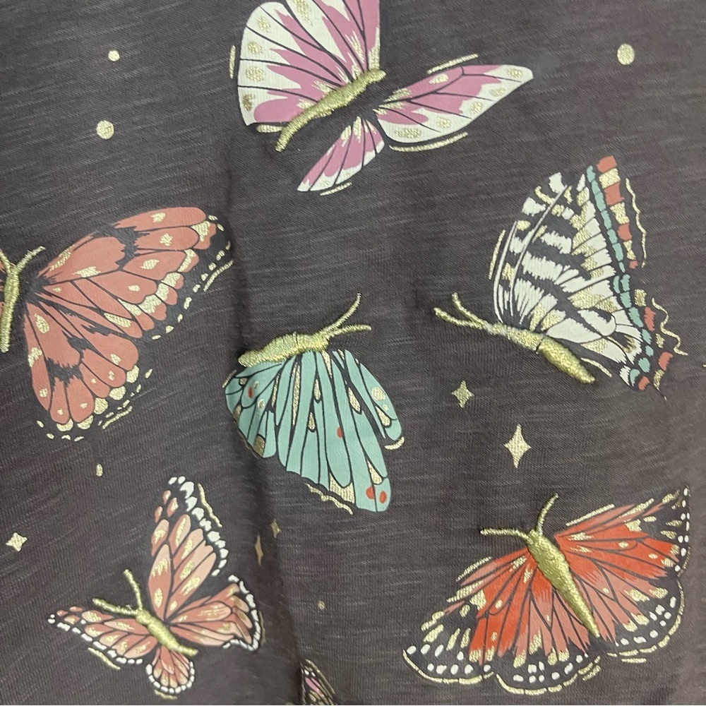 Haute Hippie Butterfly Graphic Tee Gray - Picture 3 of 7